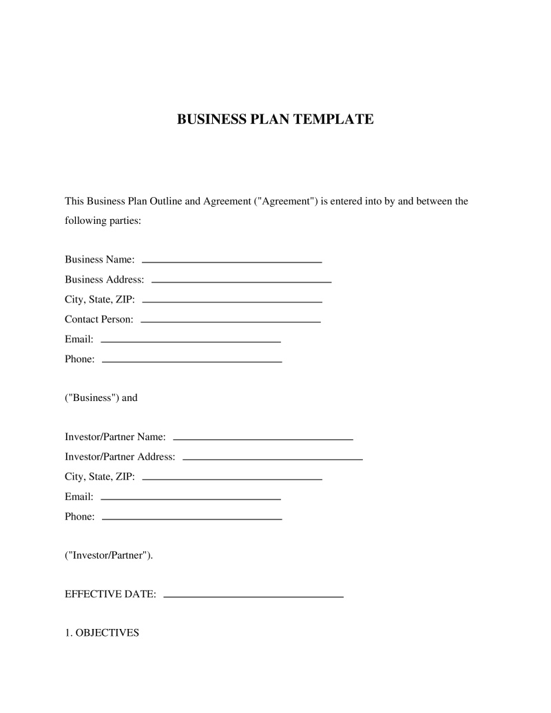Business Plan Template