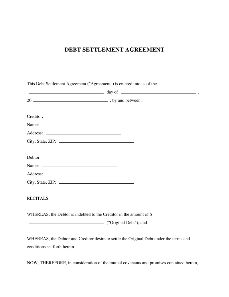 Debt Settlement Agreement