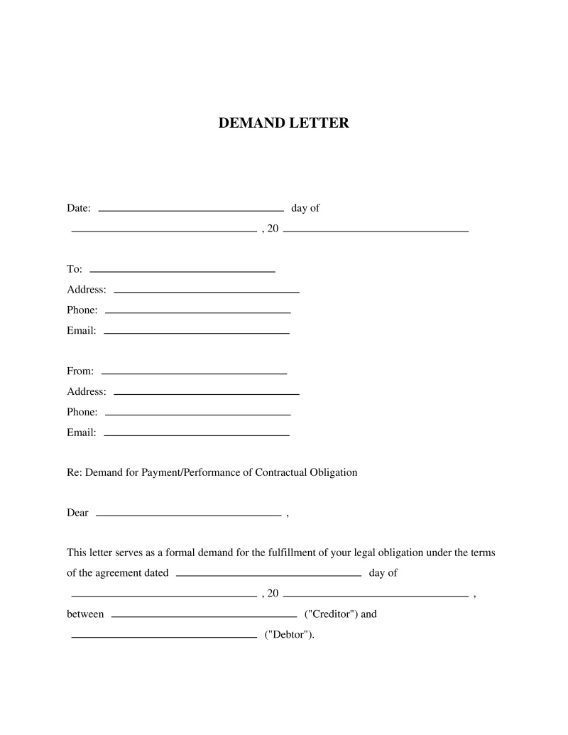 Demand Letter Template