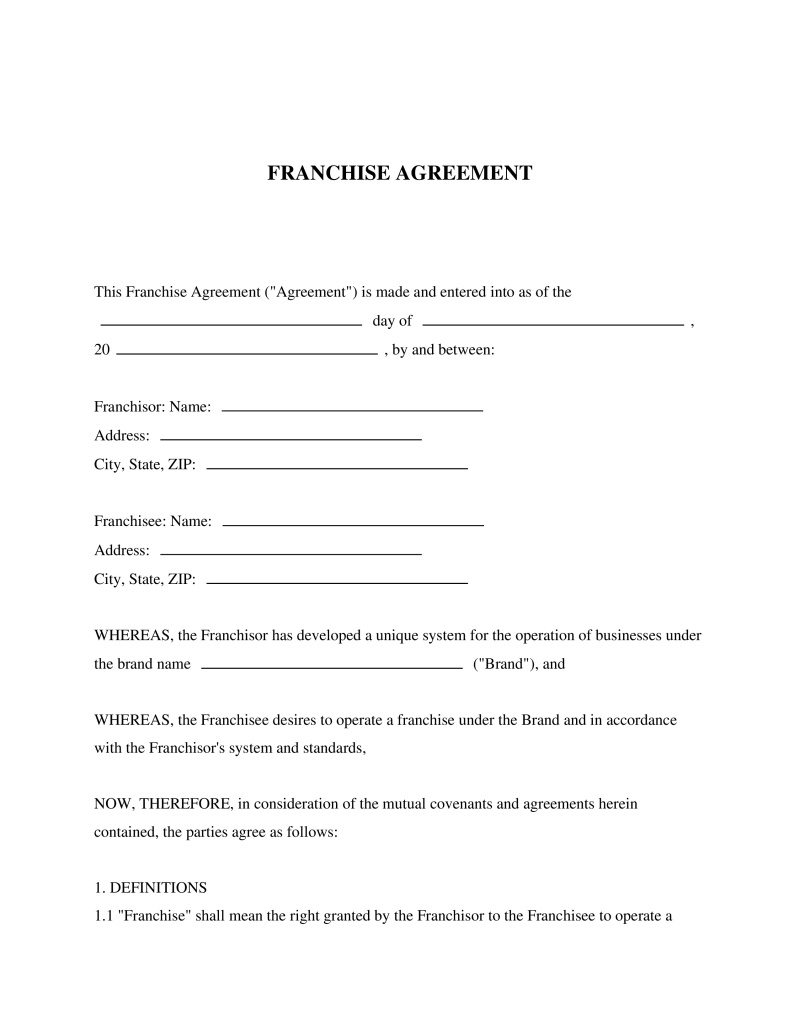 Franchise Agreement