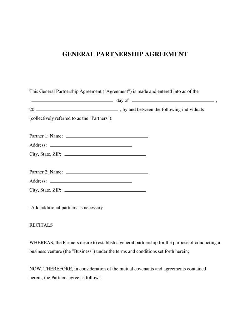 General Partnership Agreement