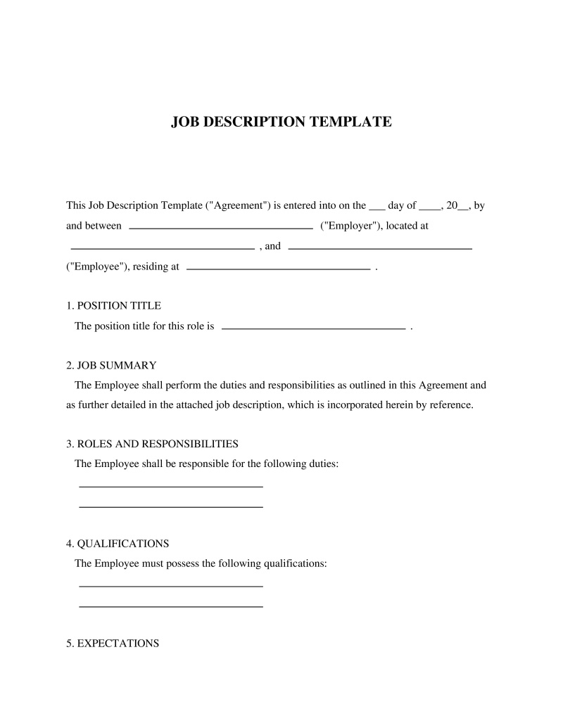 Job Description Template