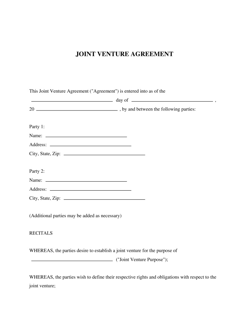Joint Venture Agreement