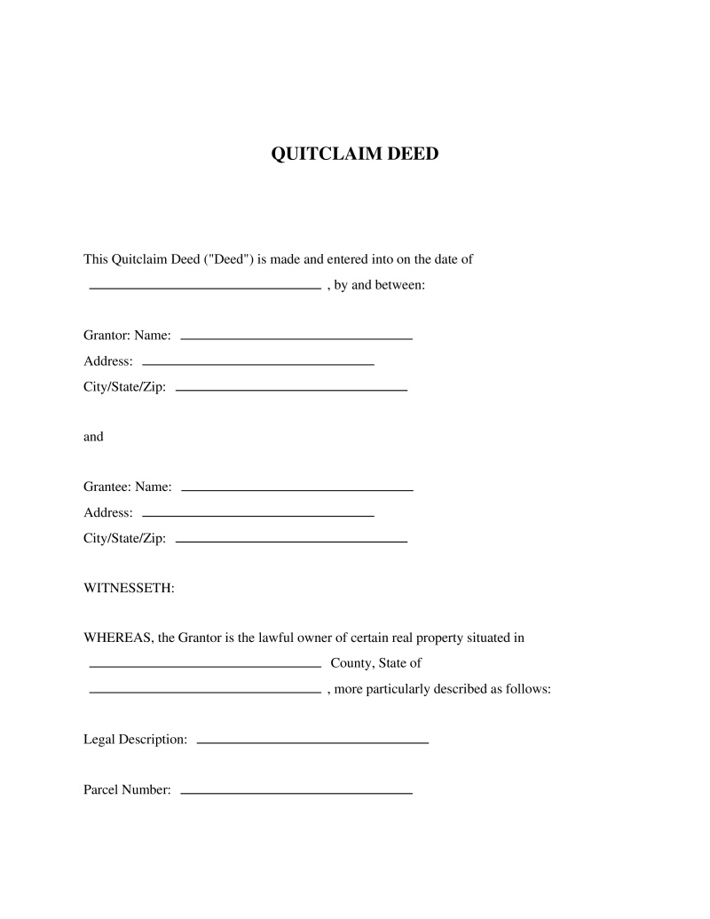 Quitclaim Deed