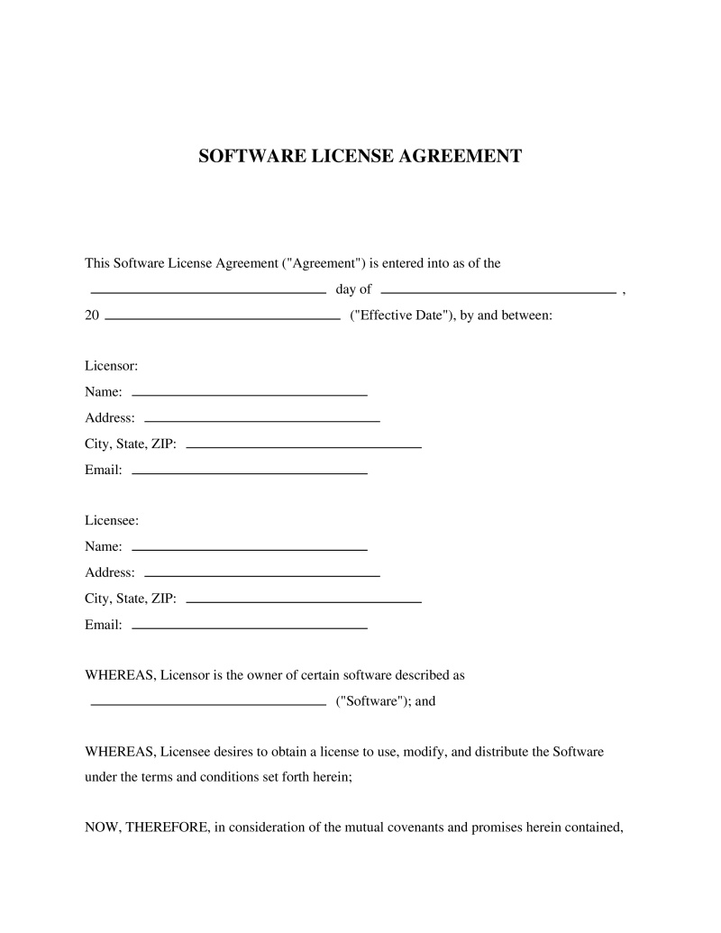 Software License Agreement